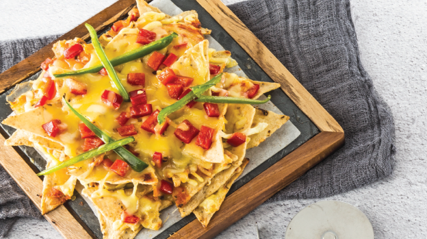 Deliciosa e irresistible pizza nachos