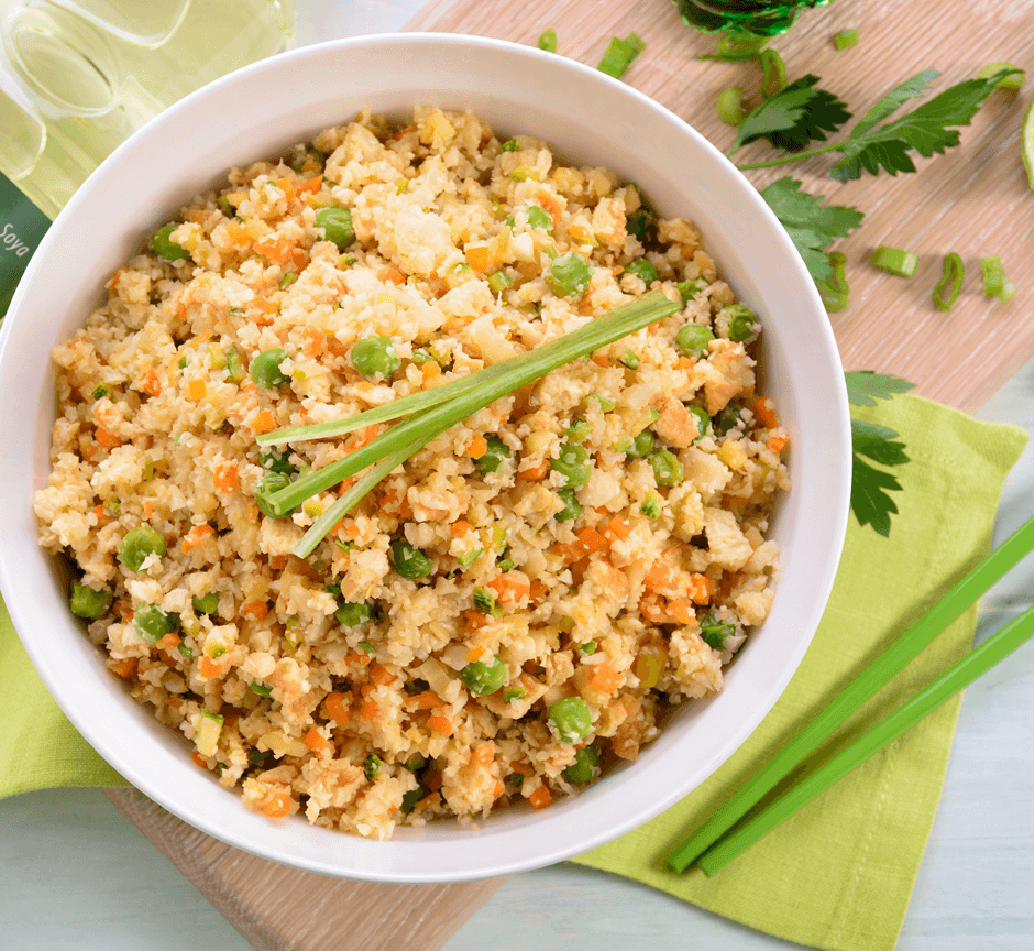 Arroz frito de coliflor